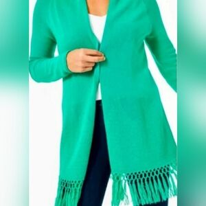 Lilly Pulitzer Long Fringe Hem Cardigan XS